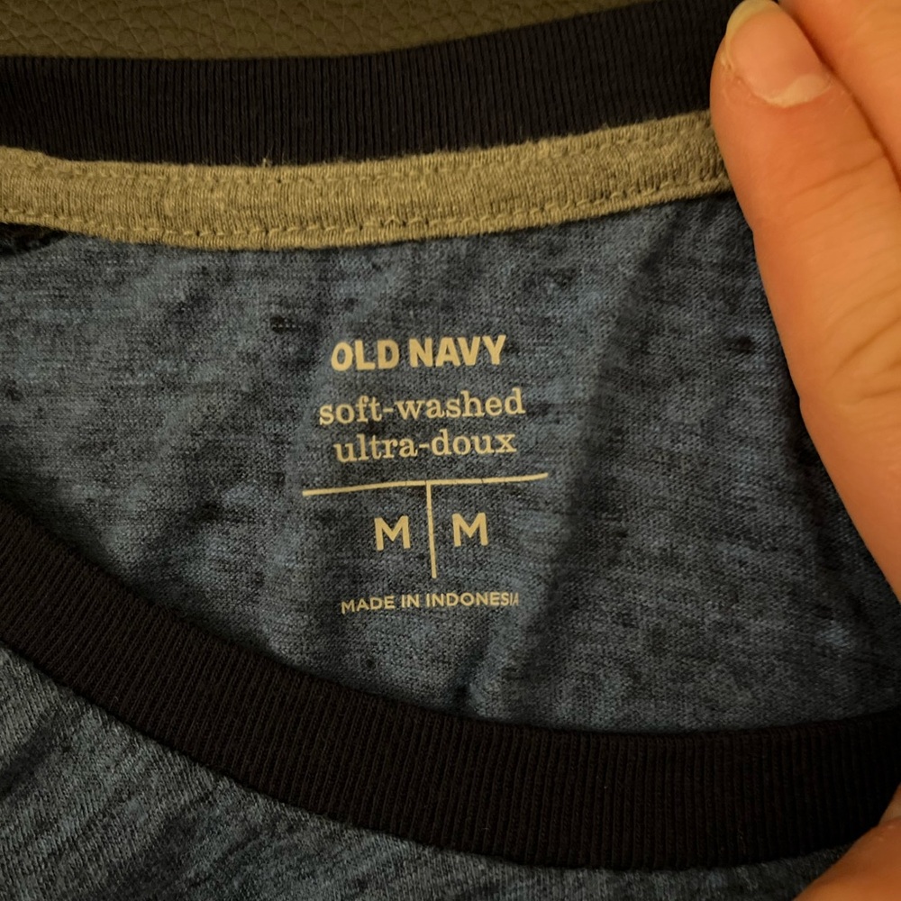 Men's Blue Raglan Shirt - Picture 2 of 3